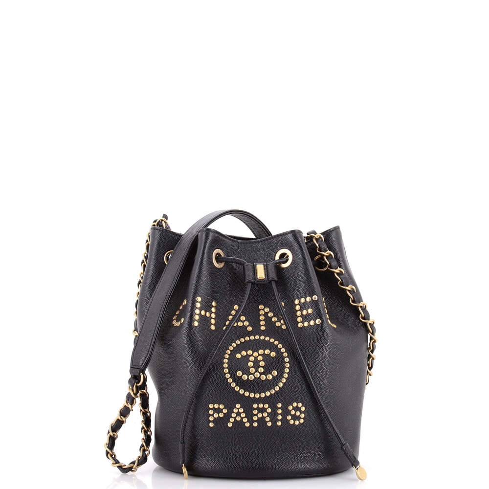 Chanel Deauville Drawstring Bucket Bag #296870C33B
